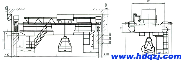 QZ型5噸、10噸、16噸電動抓斗橋式起重機(jī)